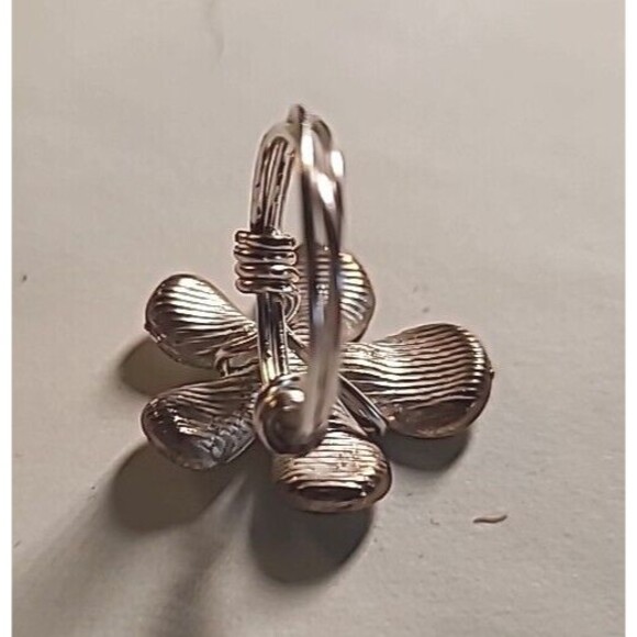NEW Handmade Wire Wrapped Ring Silvertone Statement Beautiful Size 6.5 - Picture 5 of 6